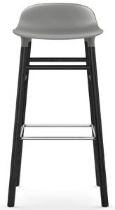 Normann Copenhagen - Form Barstool - 75 cm - Wood - Barstol - Grey/Black - L: 44 x D: 44 x H: 87 x SH: 75 cm