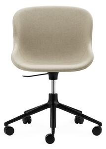 Normann Copenhagen - Hyg Chair Swivel 5W Gaslift - Full upholstery - Kontorsstol - Seat: Main line flax 20 / Frame: Black Aluminum - L: 72,5 x D: 72,5 x H: 78/92 x SH: 38/52 cm