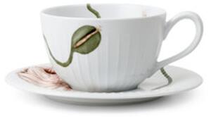 Kähler - Hammershøi Poppy Tekop m. underkop 38 cl - Kopp - Hvid m. deko - 38 cl