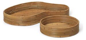 Ferm Living - Isola Trays - Bricka - Natural - W50 x H8 x D35 cm