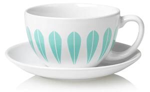 Lucie Kaas - Lotus Tea Cup And Saucer - Kopp - Mint Green Pattern - 0,22 L