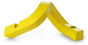 Normann Copenhagen - Crooked Candlestick Two Aluminium - Ljusstake - Yellow - H13,5 x W24,5 x D18 cm