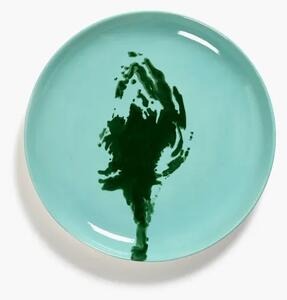 Serax - Plate Feast - Tallrikar - Azure Artichoke Green M - Ø22.5 x H2 cm