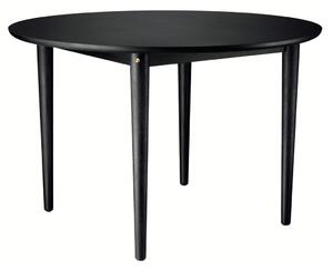 FDB Møbler / Furniture - C62 Bjørk by Unit10 - Matbord - Oak Black/Black - H: 75 x Ø: 115 cm