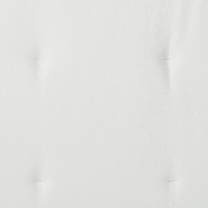 Set av 2 Klädda Stolar Off-White Konstläder Konsol Retro Matsal Konferensrum Beliani