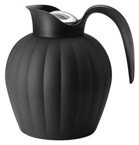 Georg Jensen - Bernadotte Thermo Jug W. Push Stopper - Termos - 0.8L - Midnight Black - W0 x D17.4 x H20.4 cm