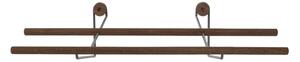 WeDoWood - Shoe Rack - WeDoWood - Skohylla - Smoked Oak/Black Stell - Small - H15 x W60 x D25 cm