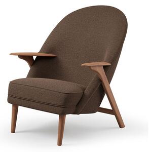 Warm Nordic - Wingman Lounge Chair - Lounge stol - Barnum 10 (Dark Taupe) - L78 x W85 x H42/96 cm