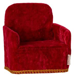 Maileg - Lounge Chair, Mouse - Tillbehör till dockor - Bright red - H7,5 x W6,5 x D6 cm