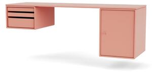 Montana - WORKSHOP - Wall mounted - Skrivbord - Rhubarb - B 140,7 x H 48,4 x D 46 cm