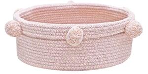 Lorena Canals - Basket Tray - Korg - Rose + light pink - H15 x L30 x W30 cm