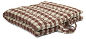 Ferm Living - Bothy Check Folding Mat - Stolsdyna - Cinnamon/Green - W70 x D7 x H100 cm