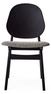 Warm Nordic - Noble Chair / Black Lacquered Oak - Matstol - Savananna 152 (Graphic Sprinkle) - L48 x W55 x H85 cm