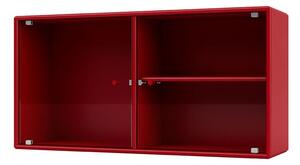Montana - Ripple Cabinet I - Suspension Rails - Vitrinskåp - Beetroot - W69,6 X H35,4 X D20 cm