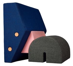 PLEASE WAIT to be SEATED - Keystone Lounge Chair / By OS & OOS - Lounge stol - Blue / Pink / Grey - L91 x W56 x H80 x SH37 cm