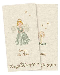 Maileg - Napkin, Ange de noël - Servetter - Blue - Small - 16,5 x 8 cm