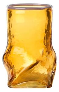 Broste CPH - Vase 'Ellen' Mundblæst Glas - Vas - Harvest Gold/Light Purple - Ø12,2 x H22 cm