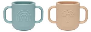 OYOY MINI - Kappu Cup - Barnens pokal - Aqua/Camel - L11 x W6.5 x H7.5