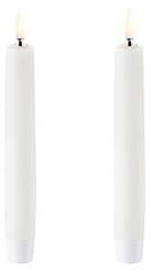 Uyuni - LED Taper Candle - Stearinljus - Nordic White/Smooth - 2,3x15 cm - 2,3 x 15 cm