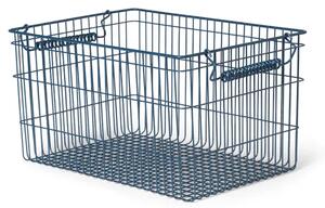 Ferm Living - Cala Stackable Baskets - Set Of 2 - Korg - Set of 2 - Dark Blue - B: 36.2 x H: 20.2 x D: 26.2 cm