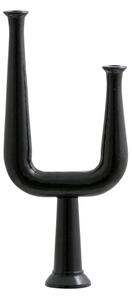 Nordal - Ulopu candleholder - Ljusstake - 2 arm, aluminum - black - W:22 x H:49.5 cm