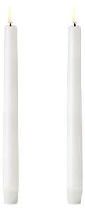 Uyuni - LED Taper Candle - Stearinljus - Nordic White/Smooth - 2,3x25 cm - 2,3 x 25 cm