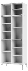 Montana - Ripple Cabinet IV - With Chrome Legs - Vitrinskåp - Snow - W69,6 X H187,2 X D38 cm