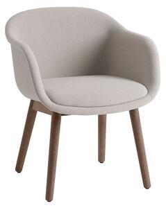 Muuto - Fiber Conference Armchair - Kontorsstol - Hallingdal 133 / Stained Dark Brown / Wood Base - H77,5 x W63,5 x D61 x SH49 cm