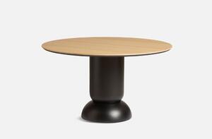 Woud - Ludo Dining Table (130 Cm) - Matbord - White pigmented lacquered oak - H74 x W130 cm