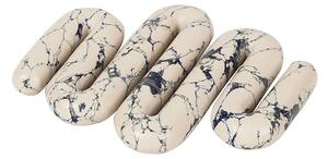 Broste CPH - Orla bordskåner - Grytunderlägg - Komposit white/Spectrum blue small - W21,5 x L17,5 x H2,5 cm