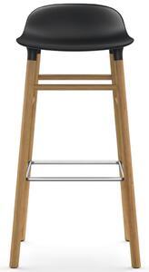 Normann Copenhagen - Form Barstool - 75 cm - Wood - Barstol - Black/Oak - L: 44 x D: 44 x H: 87 x SH: 75 cm