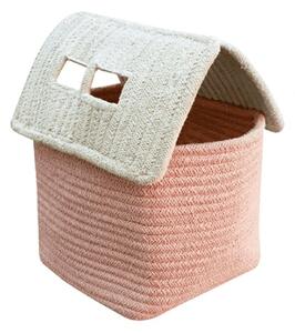 Lorena Canals - Basket House - Förvaringslåda för barn - Vintage Nude - H34 x L22 x W22 cm