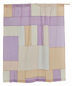 Jou Quilts - Jou Pojagi Curtain - Ridå - Nude with straps / short - Nude, hvid og lilla - 140x170 cm
