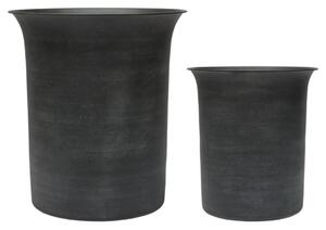 OYOY LIVING - Iri Metal Planter - Kruka - Stone - L39.5 x W39.5 x H43