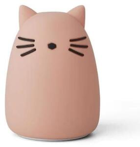 LIEWOOD - Winston Night Light - Barnlampa - Cat/Rose - D 11 x H 13.5 cm