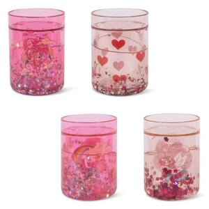 Konges Sløjd - 4 Pack Glitter Cups - Barnens pokal - PINK MIX - ONE SIZE