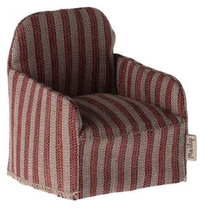 Maileg - Lounge Chair, Mouse - Tillbehör till dockor - Red - H7,5 x W6,5 x D6 cm