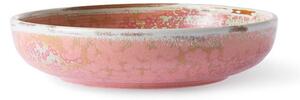 HKLiving - Chef Ceramics - Deep Plate, Medium - Tallrikar - Rustic Pink - Ø19.3 x H4.3 cm