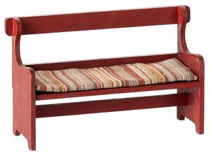 Maileg - Bench, Mouse - Tillbehör till dockor - Red - H7,5 x W12 X D4 cm