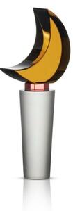 Reflections Copenhagen - Moon Bottle Stopper - Vintillbehör - Smoke / Clear - H8,5 x D4 cm