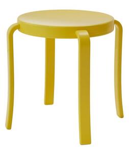 Magnus Olesen - 8000 Series Stool - Pall - Lacquered beech / Retro yellow - L: 53 x W: 53 x H: 46 cm