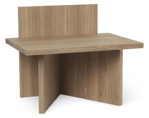 Ferm Living - Oblique Stool - Pall - Natural Oak - B40 x H33 x D29 cm