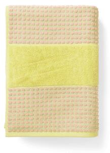 JUNA - Check Towel - Handduk - Yellow/Pink - Small - H100 x W50 cm