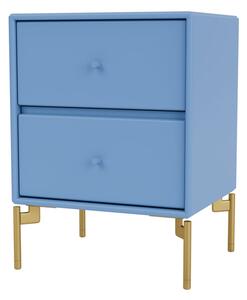 Montana - DRIFT - With brass legs - Sängbord - Azure - B 35,4 x H 35,4 x D 30 cm