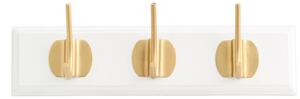 Nordal - EDGY coat rack - Krokar - Matt White - 3 hooks - B: 6,5 x W: 7 x L: 30 cm