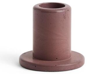 HAY - Tube Candleholder Concrete - Ljusstake - Small - Bordeaux - H5.5 x D5.5 x W5.5 cm