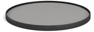 Brdr. Krüger - Tray - Oak Black model 60 - Bricka - STONE (Lys Grå / Mørk Grå) - Ø 60cm H2,5 cm
