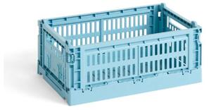 HAY - Colour Crate Recycled - Lådor - Light Blue - W: 17 x L: 26,5 x H: 10,5 cm