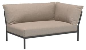HOUE - LEVEL 2 / Right Corner - Trädgårdssoffa - Ash/Dark Grey - L139 x W92,5 x H68,5 x SH38 cm
