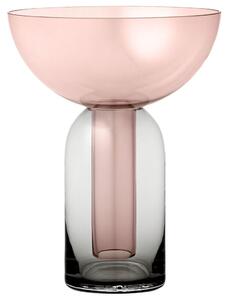 AYTM - Torus glass vase - Vas - Small - Black/Rose - Ø15 x H19,5 cm